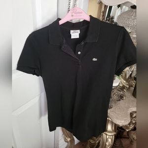 Black vintage LACTOSE ALIGATOR ♡♡ polo med large shirt women different colors